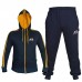 ARD CHAMPS™ Fleece Tracksuit Hoodie Trouser MMA Gym Boxing Running Jogging Suit (Navy Blue)